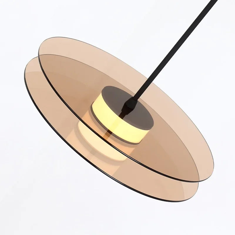 Nordic Minimalist Iron Glass Pendant Light D20 D28 D38cm Matte Black Warm Cool White AC 85-265V