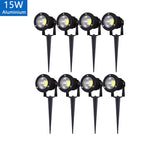 IP65 LED Garden Lawn Spike Light 5W 10W 15W AC 85-265V or DC 12-24V Aluminum ABS Warm White Cool White RGB Outdoor Landscape