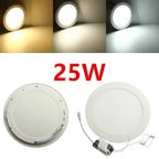 LED Recessed Panel Downlight 3W 4W 6W 9W 12W 15W 25W 120° PF97% AC 85-265V CE RoHS