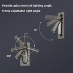 Recessed LED Reading Wall Lamp 3W 35 Degree USB 5V 2.1A Charging Port Toggle Switch Aluminum 80 x 40 x 185mm AC 85-265V Bedroom Hotel Black Copper