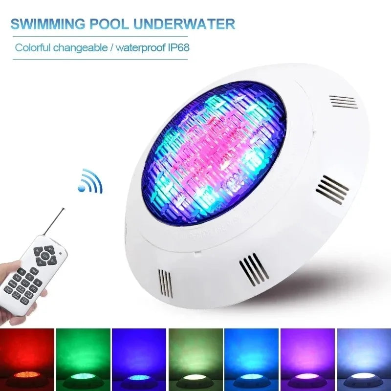 LED Pool Underwater Light 18W 25W 35W 45W 54W IP68 AC/DC 12V RGB Remote 4 Beam Angles