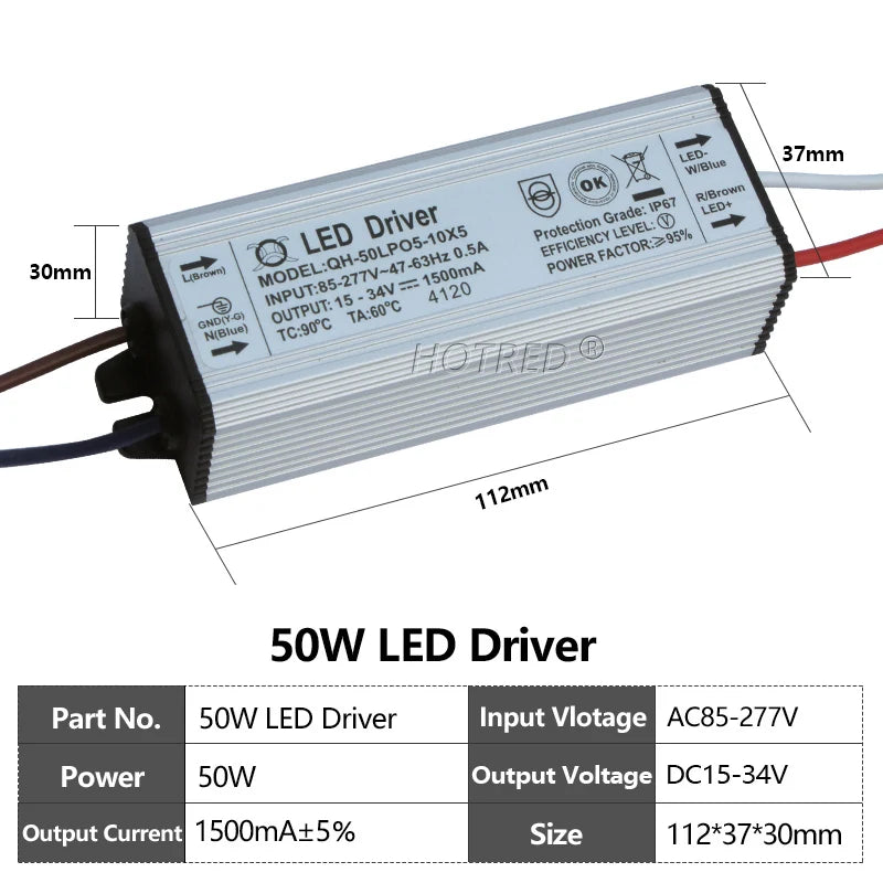 High-Power IR Deep Red LED Chip Module 50W 100W 660nm 730nm 850nm 940nm 55x15mm Grow Light