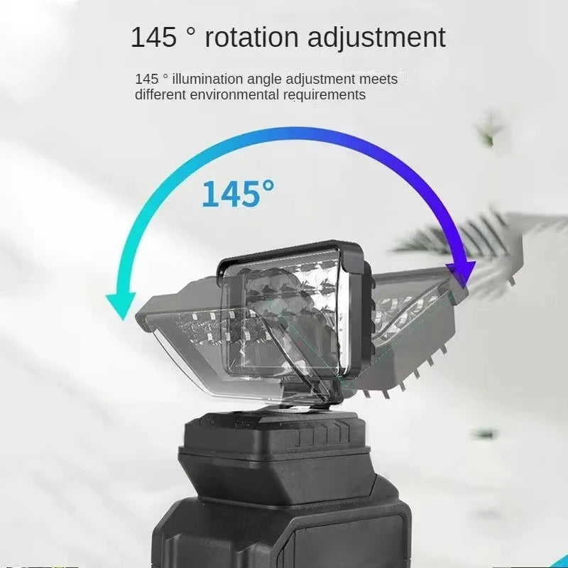 LED Work Light 3 4 5 8 Inch Rotating Cordless 3030 LED Aluminum Dewalt 18V Battery
