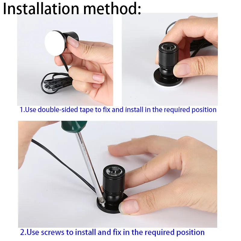 Mini Surface-Mounted LED Spotlight 1W 3W Bridgelux 30° Dimmable DC12-24V AC100-240V