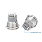 IP65 LED Stainless Steel Push Button Switch 12mm 16mm 19mm 22mm 3A Momentary Latching 3-220V