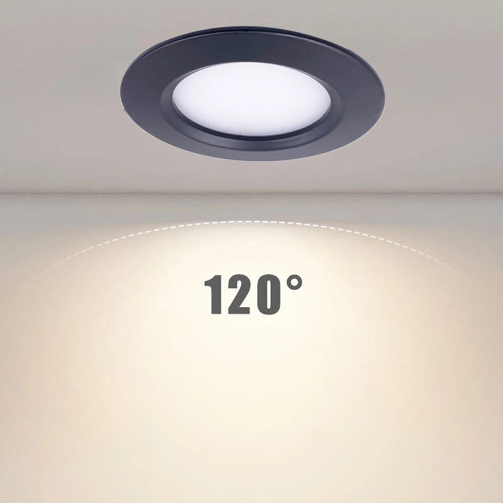 3W Mini LED Recessed Spotlight D68mm 55mm Cutout 120° CRI 80 IP52 DC 12-24V Aluminum