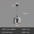 Nordic Minimalist Iron Glass Pendant Chandelier E26 E27 38cm Single Head Dimmable AC 90-260V