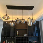 Modern Multi-Head Glass Pendant Chandelier 3 6 8 10 12 Heads 21-114W Dimmable AC 90-265V