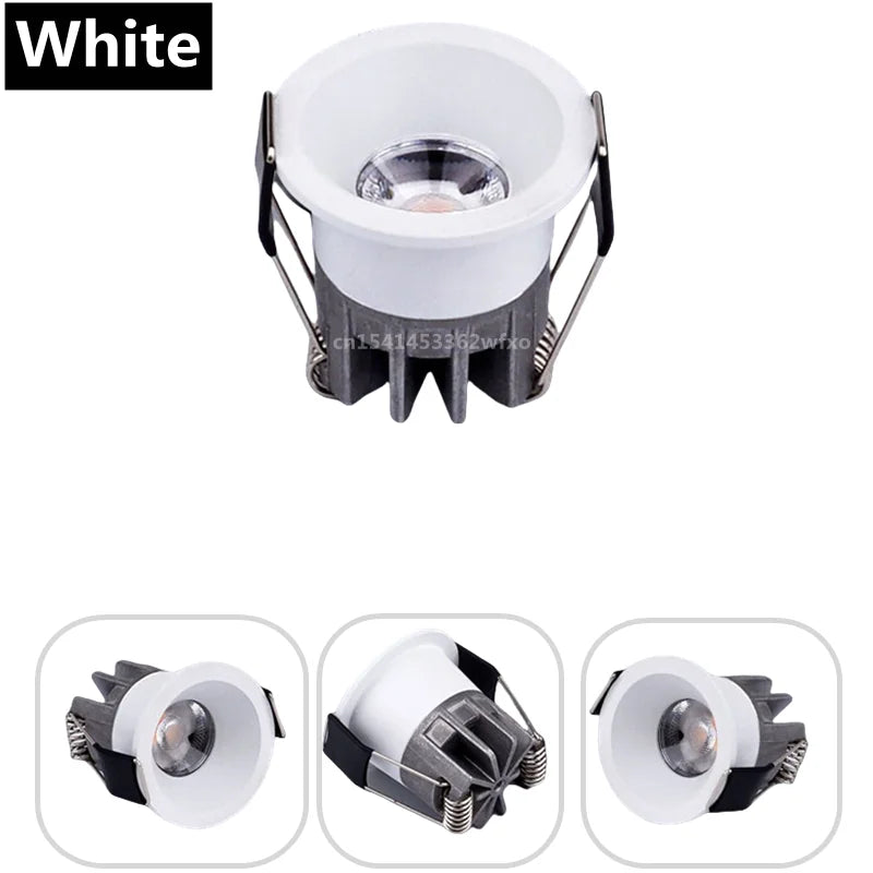 Dimmable Mini COB LED Recessed Downlight 3W 5W 7W 10W 40° IP44 110V 220V