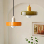 Nordic Glass LED Pendant Light E26 Single Head Cord Pendant Baked Paint Hardware AC 90-260V Bedroom Dining Room Parlor