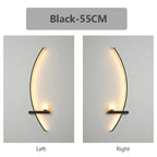 Modern C-Line LED Wall Sconce 12-20W Dimmable Remote CCT 3000-6000K Black Gold AC 90-260V