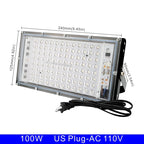 UV LED Flood Light 50W 100W 395-400nm IP65 AC 110V Body Paint Party Stage Lamp