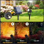 Solar LED Outdoor Spotlight IP65 RGB Warm White Cool White Garden Pathway Wall Lamp 6V 5W
