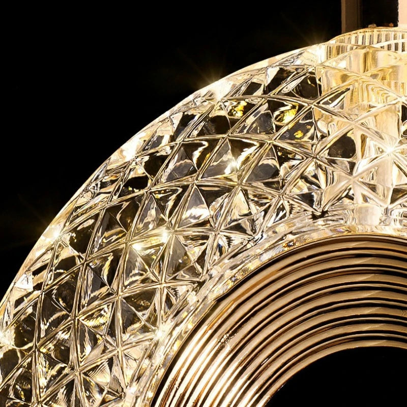 Modern LED Cord Pendant Light Aluminum Iron Gold Plated Single AC 90-260V Living Dining