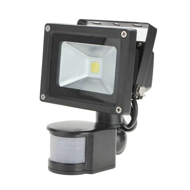 IP55 PIR Motion Sensor LED Flood Light 10W DC 12V 800lm 120 Degree CRI 80 Aluminum Warm White Cool White Adjustable Sensitivity Timer