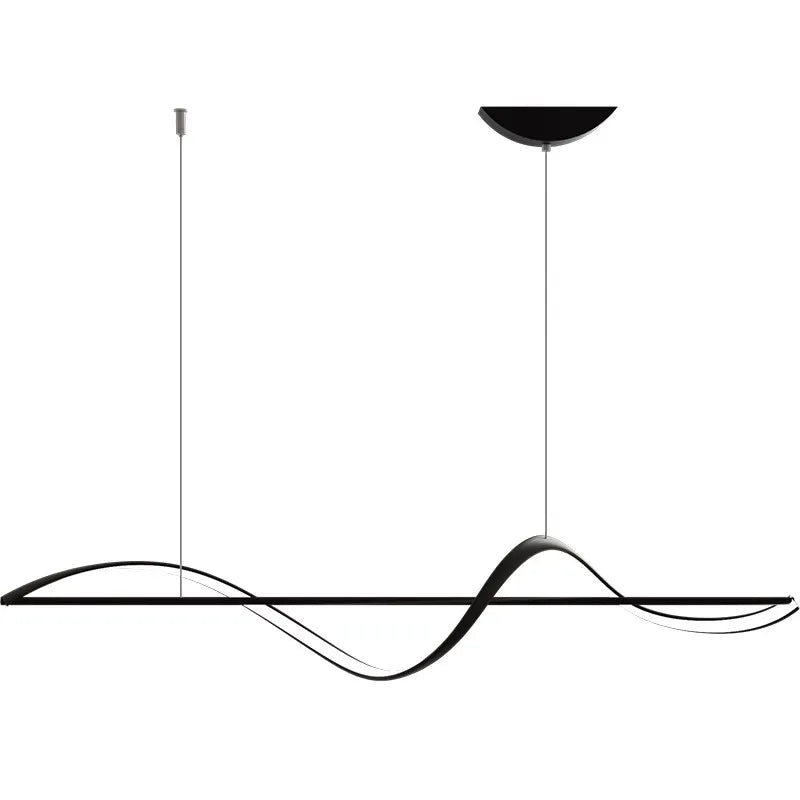 Modern Linear LED Pendant Chandelier 40W 60W 75W 120-160cm Black White Gold AC 110-265V
