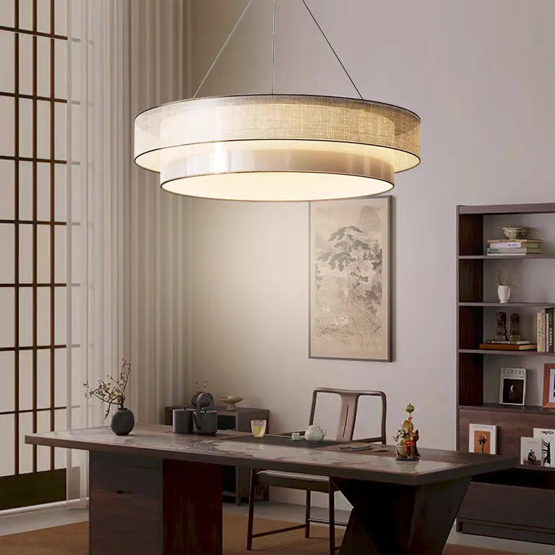 Nordic Hand-Knitted Fabric E26 E27 Pendant Light Nickel Cord Suspension AC 90-260V Bedroom