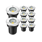 IP66 LED Underground Ground Light 5W 10W 15W AC 85-265V or DC 12-24V CRI 80 Aluminum Waterproof Garden Landscape Villa 6 Pack