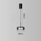 Modern Multi-Head Glass Pendant Light 1 3 4 Heads 5-60W Ironware Dimmable AC 90-265V