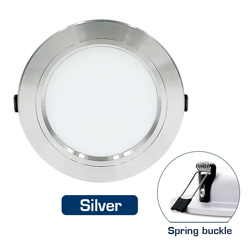 LED Recessed Downlight 5W 9W 12W 15W 18W Epistar DC12V DC24V AC110-220V White Silver Gold