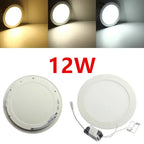 LED Recessed Panel Downlight 3W 4W 6W 9W 12W 15W 25W 120° PF97% AC 85-265V CE RoHS