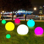 Solar LED RGB Floating Ball Light 16 Colors 4 Modes Remote Control IP65 LLDPE Plastic 20cm 25cm 30cm Pool Garden Outdoor