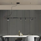 Nordic Designer LED Chandelier Pendant Light Black Iron Flush Mount Dining Room Kitchen Bar Table AC 90-260V