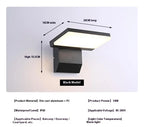 IP65 LED Outdoor Wall Light 18W Warm White Foldable Aluminum Sensor AC 85-265V Garden Courtyard Street Home Decor Wall Lamp