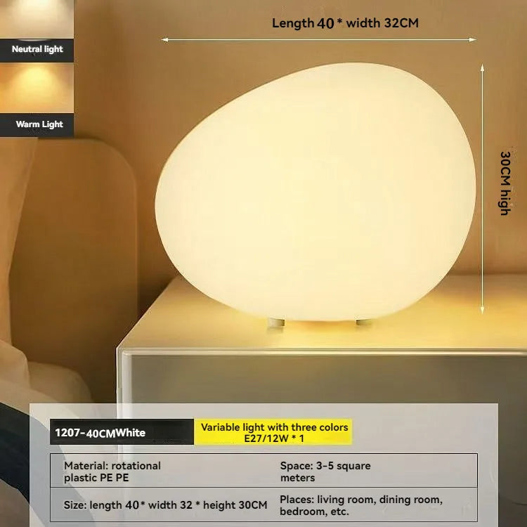 Cobblestone Acrylic Table Lamp E26 E27 3-Color Switch 1.8m Cable US Plug AC 90-260V Night Light