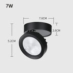 Foldable COB LED Surface Mounted Spotlight 7W 10W 15W Adjustable Brushed Nickel 85-265V