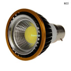 PAR20 COB LED Spotlight 3W 5W 7W E27 GU10 B22 E14 CRI 72+ 120° AC 85-265V Black Silver