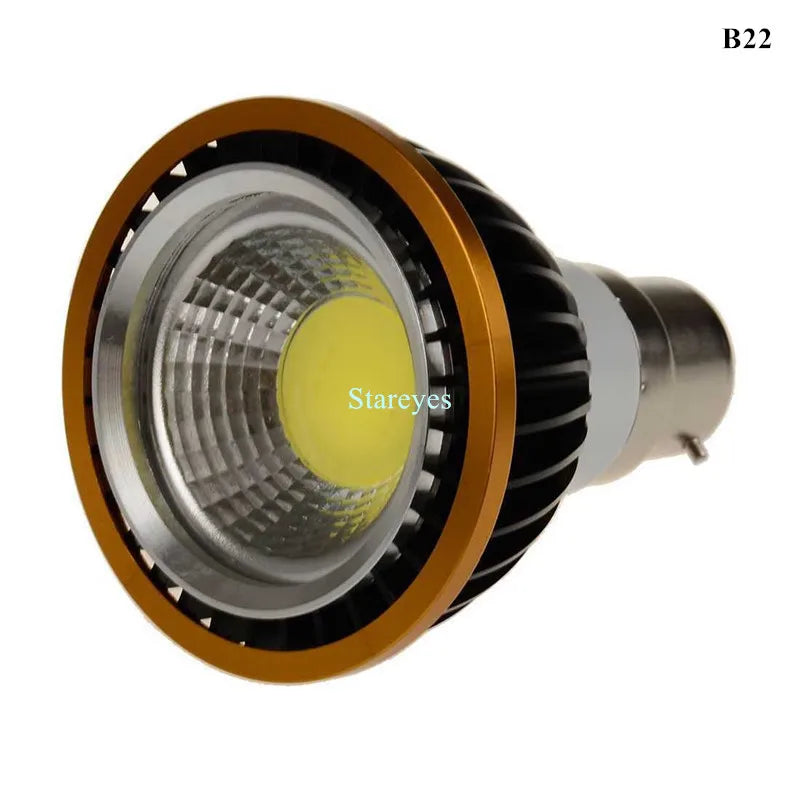 PAR20 COB LED Spotlight 3W 5W 7W E27 GU10 B22 E14 CRI 72+ 120° AC 85-265V Black Silver
