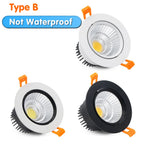 IP65 Waterproof COB LED Recessed Downlight 5W 7W 12W 15W CRI >90 Anti-Glare 85-265V