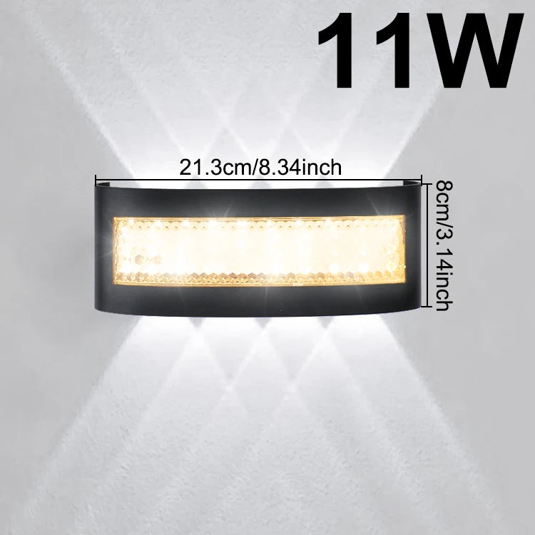 LED Wall Light 7W 9W 11W ABS Moisture Resistant Warm White or Dual Color AC 85-265V Indoor Outdoor Corridor Staircase Living Room
