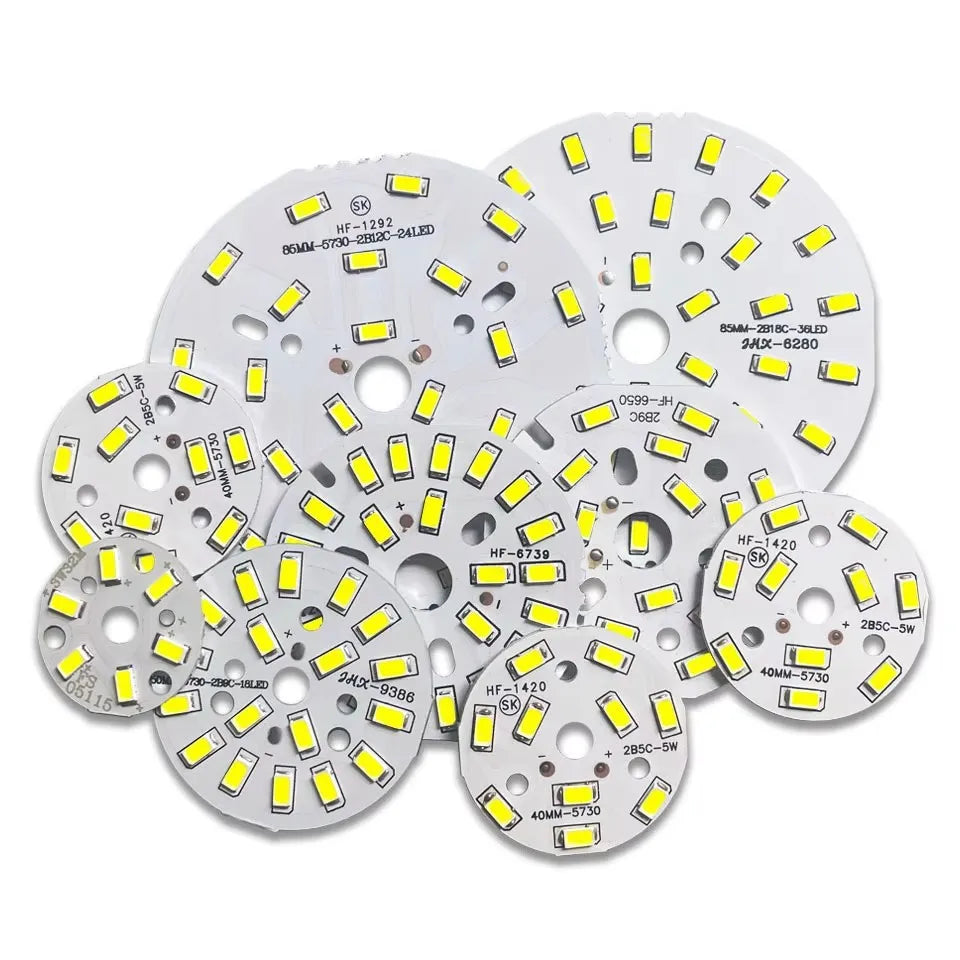 12W SMD5730 Round LED Lamp Board 55mm 65mm 85mm 100mm DC 36-39V 280-300mA 3-Color