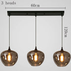 Modern Multi-Head Glass Pendant Chandelier 3 6 8 10 12 Heads 21-114W Dimmable AC 90-265V