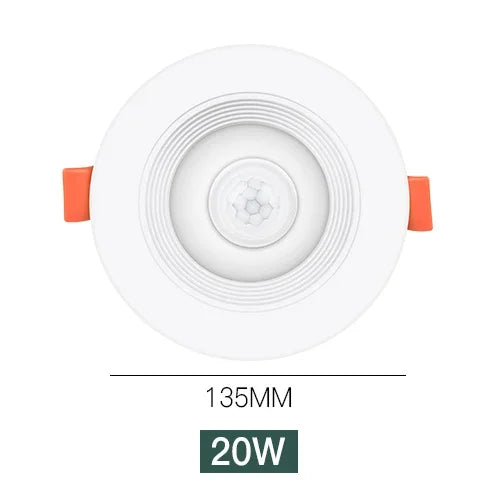 PIR Motion Sensor LED Recessed Downlight 5W 10W 15W 20W SMD 2835 CRI 85 AC 85-265V Auto On Off Corridor Hallway Stair Ceiling Spot