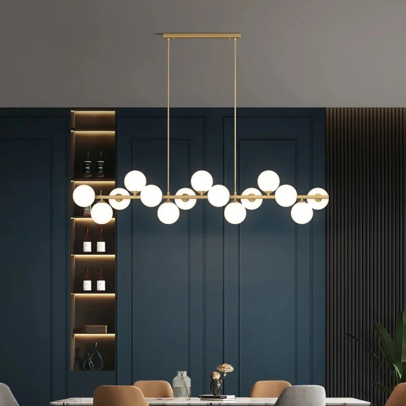 Modern Multi-Head Ironware Acrylic Pendant Chandelier 7-19 Heads 45-95W AC 90-265V