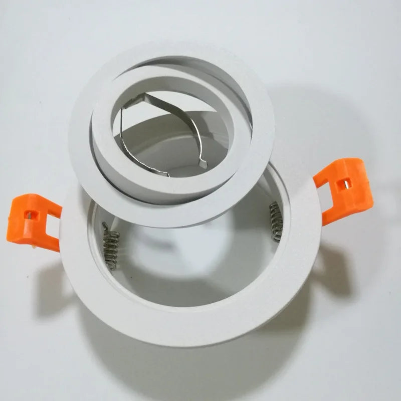 5-Pack Adjustable GU10 MR16 Spotlight Mounting Frame 80-85mm Cutout Black White Silver 5W LED