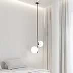 Nordic Glass Ball LED Pendant Chandelier 2 or 3 Heads G4 12cm Ball Black Gold AC 85-265V