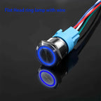 LED Illuminated Metal Push Button Switch 16mm 19mm 22mm 5A Momentary Latching 3-220V 5 Colors