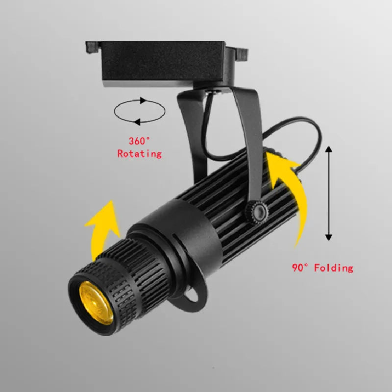 COB LED Spotlight 5W 7W 10W 12W 15W 20W 15-20° 3-CCT Track or Surface Mount AC 85-265V