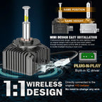 HLXG D1S D2S D3S D4S D1R D2R D3R D4R LED Canbus 6000K 9-36V IP68 Fan Cooled HID Upgrade