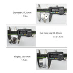 3W Mini COB LED Recessed Spotlight 270lm 30° CRI 80+ IP44 D37mm 28-30mm Cutout Dimmable