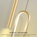 Nordic LED Pendant Light E26 E27 11W 3-Color Switchable Iron Acrylic Black Gold 90-260V