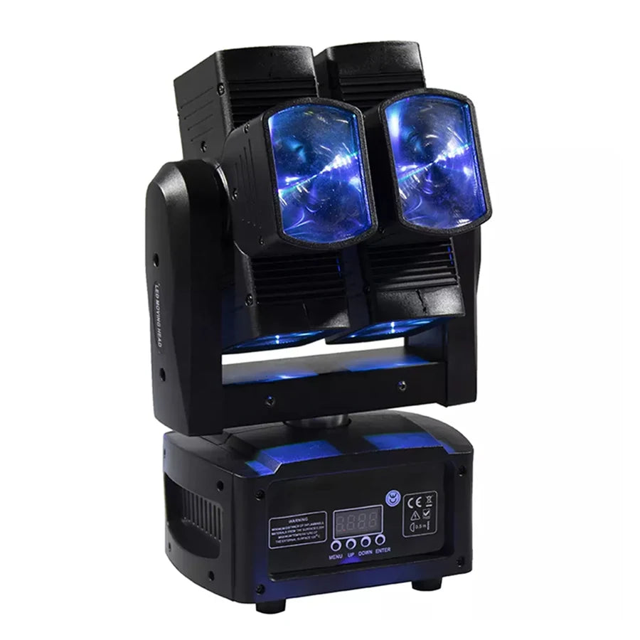 100W RGBW Moving Head Stage Light 8x10W 4-in-1 DMX 10/21CH 360° AC 90-240V 3.75kg