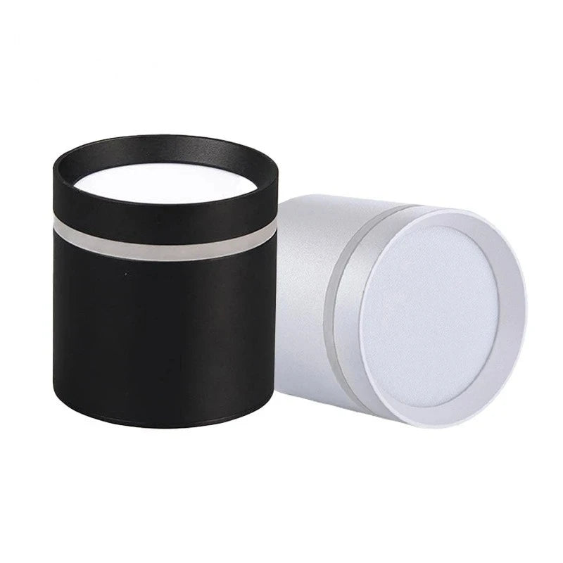 Dimmable COB LED Cylinder Ceiling Downlight 5W 7W 9W 12W 15W 18W Forged Aluminum Knob Switch 45 Degree Adjustable AC 110-220V