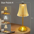 Crystal LED Rechargeable Table Lamp 3W Touch Dimmable 3 Color Temperatures USB-C Iron Base PMMA Shade IP20 Bedroom Bedside