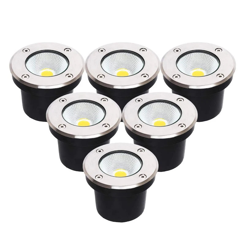 IP67 COB LED Underground Ground Light 5W 10W 12W 15W AC 85-265V or DC 12-24V 120 Degree 120 lm/W Warm White Natural White Cool White Red Green Blue