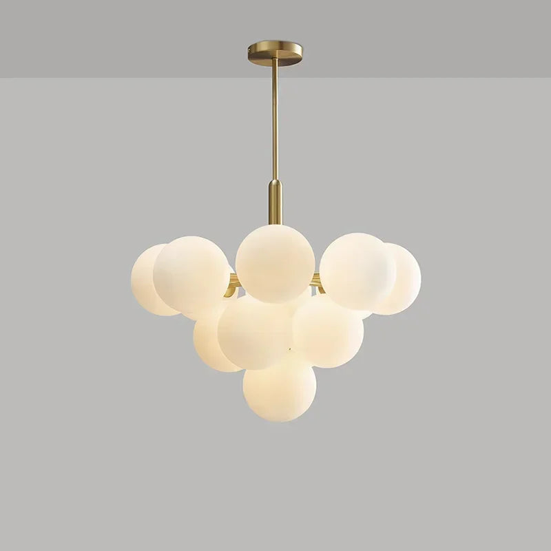 Modern Frosted Glass G9 Chandelier Black Brass Chrome Iron Aluminum AC 110-220V Pendant